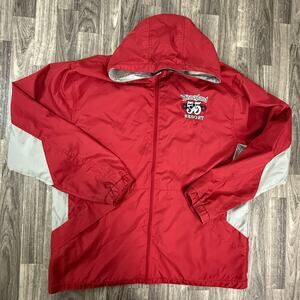 Disneyland Resort Mickey Mouse 1955 Red Hooded Jacket L Disney Parks Vintage